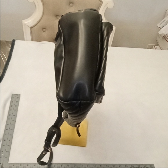 Tory Burch Black and Gold Quilted Backpack - Picture 4 of 6